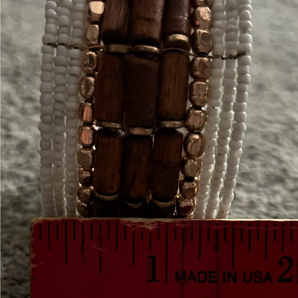 NWOT Wood bead Boho wrap bracelet - Picture 4 of 6